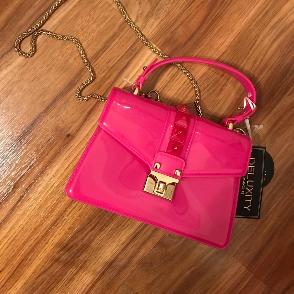 Super Cute Pink Studded Jelly Crossbody 🦩NWT
